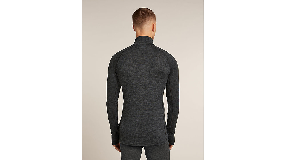 Icebreaker Merino 260 ZoneKnit Long Sleeve Half Zip Thermal Top - Mens, Jet HTHR, Large, IB0A57CJ011L