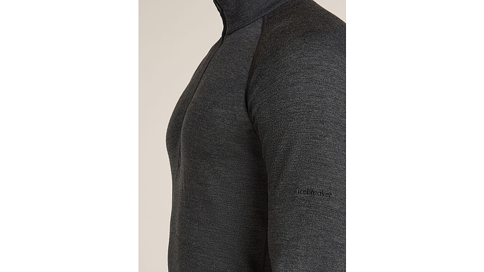 Icebreaker Merino 260 ZoneKnit Long Sleeve Half Zip Thermal Top - Mens, Jet HTHR, Large, IB0A57CJ011L