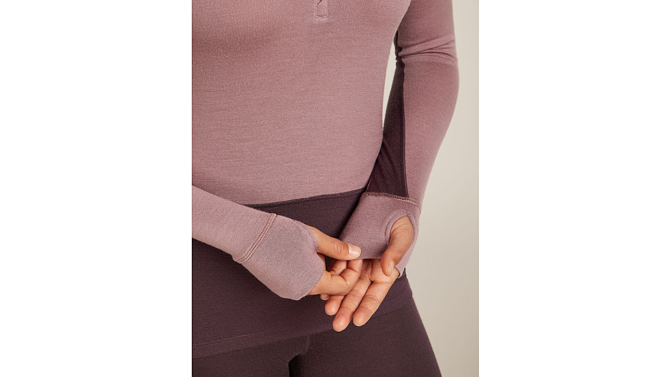 Icebreaker Merino 260 ZoneKnit Long Sleeve Half Zip Thermal Top - Womens, Java/Summit/CB, Small, IB0A57CM0JQS