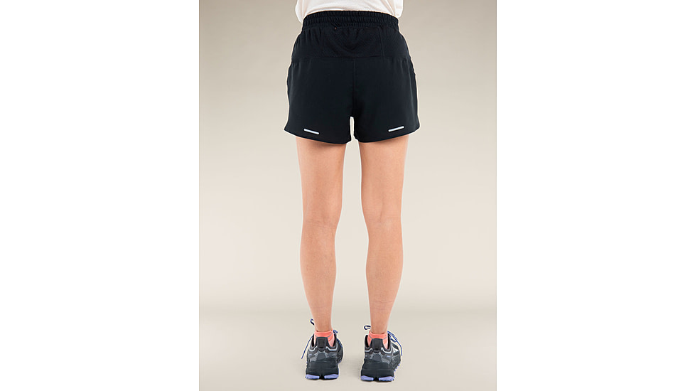 Icebreaker Merino Blend 125 ZoneKnit Speed 3 Shorts - Womens, Black, Small, IB0A56XM001S