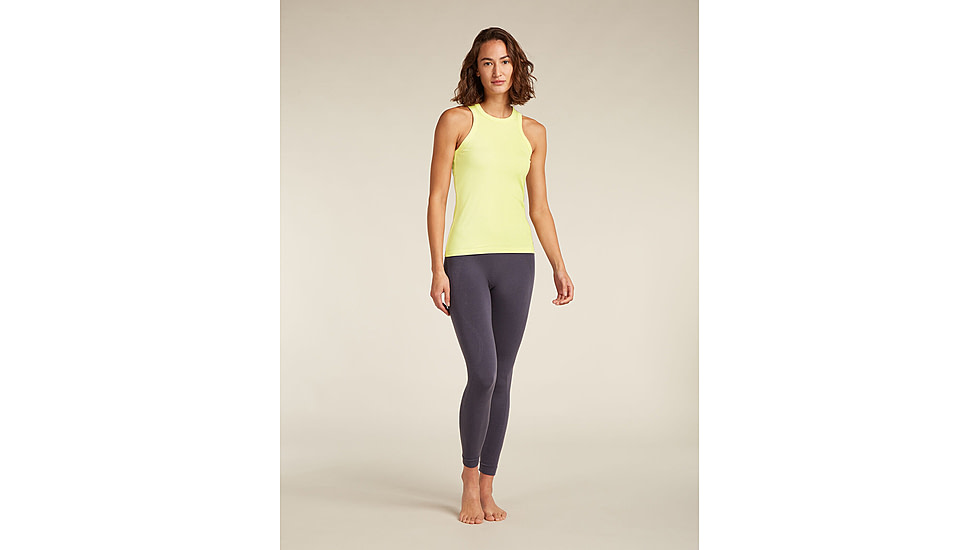 Icebreaker Merino Blend Rib Lotus Tank - Womens, Citrine, Large, IB0A57790ABL