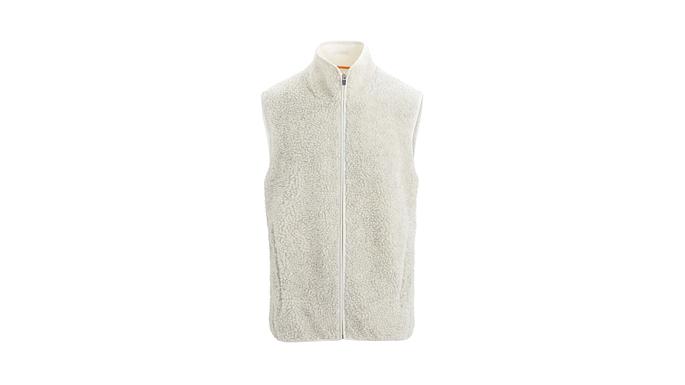 Icebreaker RealFleece Merino High Pile Vest - Mens, Ecru Heather/Snow, Extra Large, IB0A56NZ227XL