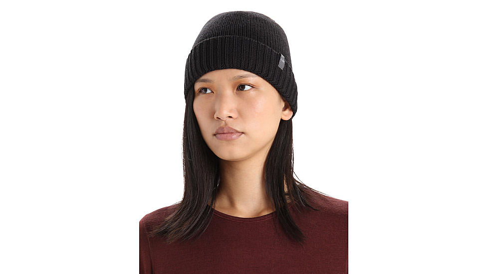 Icebreaker Vela Cuff Beanie, Black, One Size, IB105237001OS