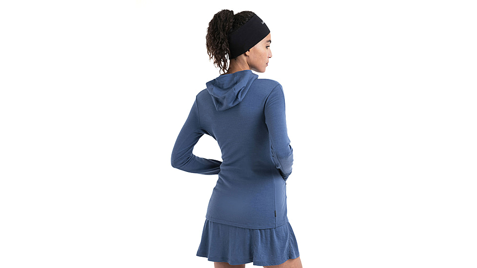 Icebreaker Women Merino 260 Quantum LS Zip Hoodie, Dawn, M, IBBA56XRA76M