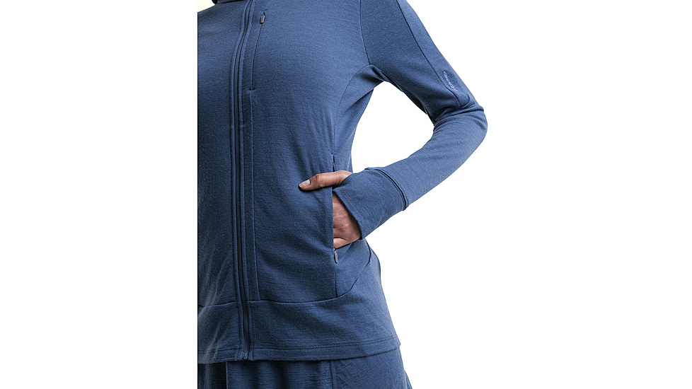 Icebreaker Women Merino 260 Quantum LS Zip Hoodie, Dawn, M, IBBA56XRA76M
