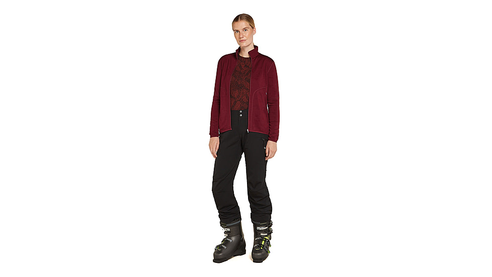 Icebreaker Women Merino 560 Realfleece Elemental LS Zip, Port, M, IBBA56SR01CM