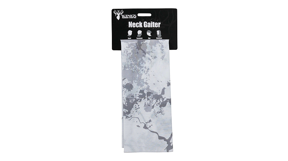 Kings Camo Head &amp; Neck Gaiter, KC Ultra Snow, One Size, KCG1705-KCUS