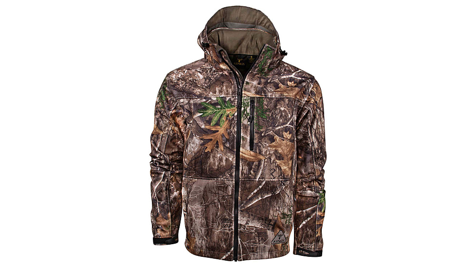 Kings Camo Mens Wind-Defender Fleece Jacket, Realtree Edge, Extra Large, KCM1650-RE-R-XL