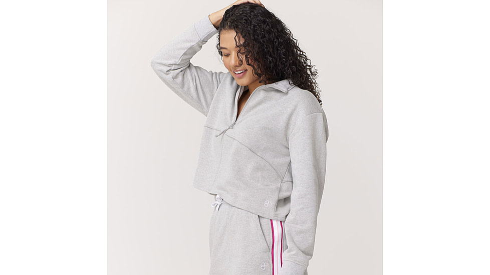 Krimson Klover Holly 1/2 Zip Shirt - Womens, Mid HTR Grey, Small, S24302-017-S