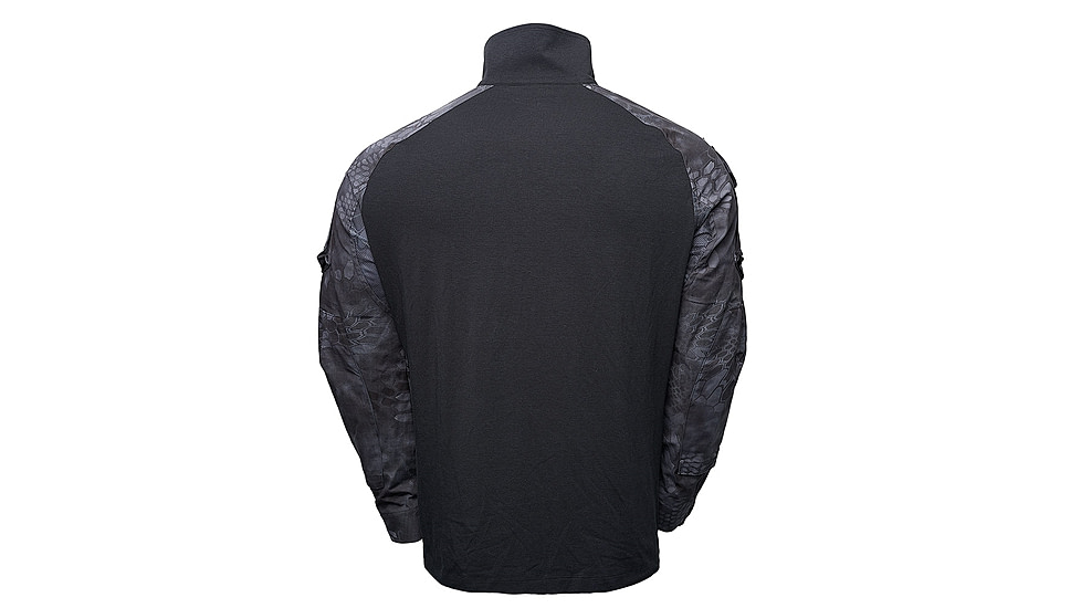 Kryptek Tactical Long Sleeve Zip - Mens, Black/Typhon, Small, 19TACZLSBKT3