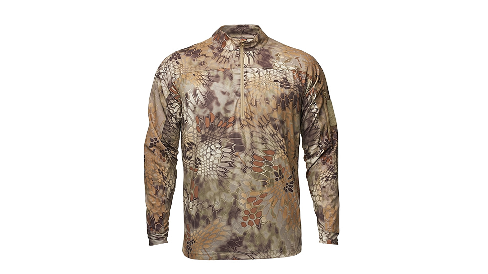 Kryptek Valhalla 2 Long Sleeve Zip Shirt - Men's, Extra Small, Highlander, 18VALLSZH2