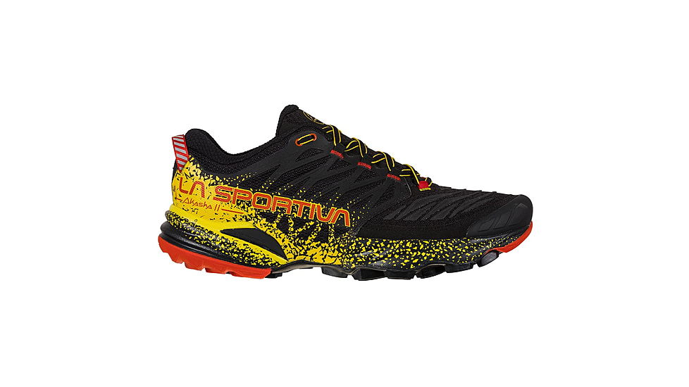 La Sportiva Akasha II Running Shoes - Mens, Black/Yellow, 40.5, 56A-999100-40.5