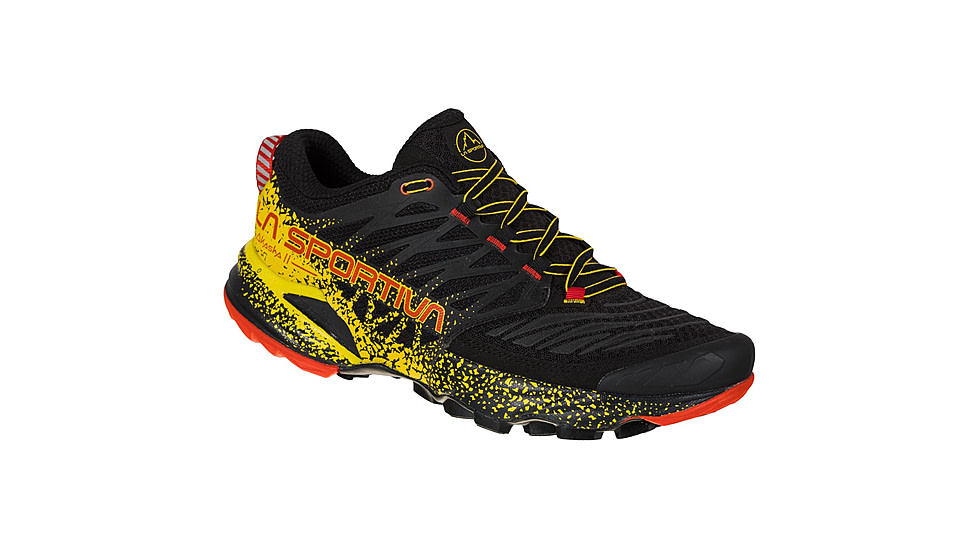La Sportiva Akasha II Running Shoes - Mens, Black/Yellow, 40.5, 56A-999100-40.5