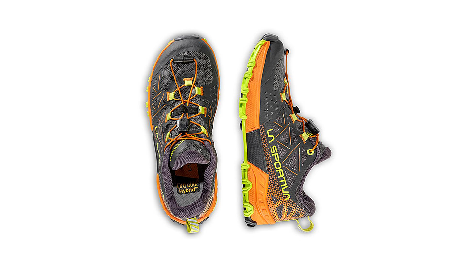 La Sportiva Bushido II Jr Shoes - Kids, Carbon/Hawaiian Sun, 27, 56L-900208-27