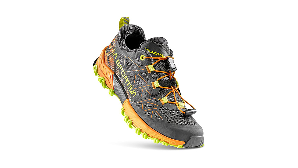 La Sportiva Bushido II Jr Shoes - Kids, Carbon/Hawaiian Sun, 27, 56L-900208-27