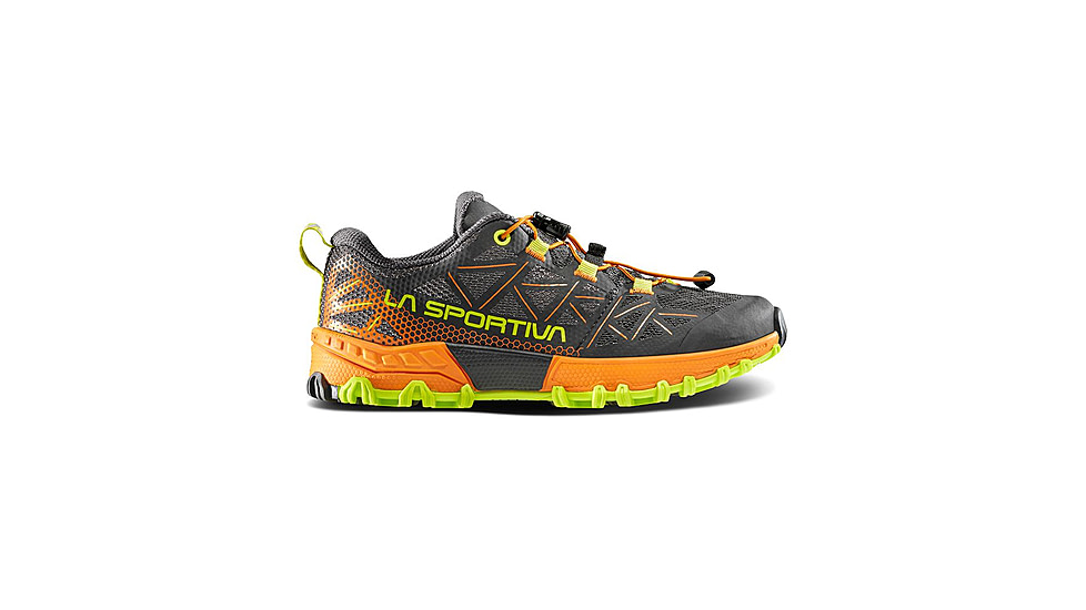 La Sportiva Bushido II Jr Shoes - Kids, Carbon/Hawaiian Sun, 27, 56L-900208-27