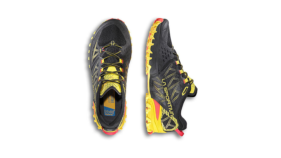 La Sportiva Bushido III Road Running Shoes - Mens, Black/Yellow, 45.5, 56S-999100-45.5