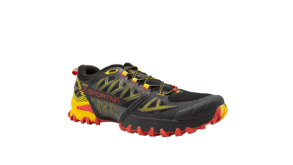 La Sportiva Bushido III GTX Road Running Shoes - Mens, Black/Yellow, 47.5, 56X-999100-47.5