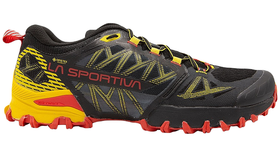 La Sportiva Bushido III GTX Road Running Shoes - Mens, Black/Yellow, 47.5, 56X-999100-47.5