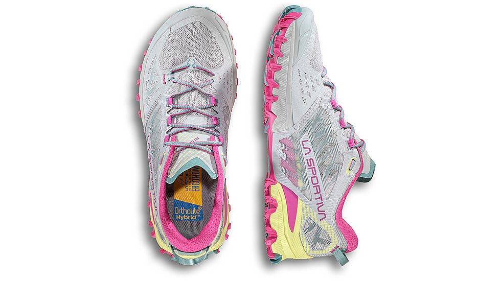 La Sportiva Bushido III Wide GTX Road Running Shoes - Womens, Moon/Springtime W, 42, 56V-913411W-42