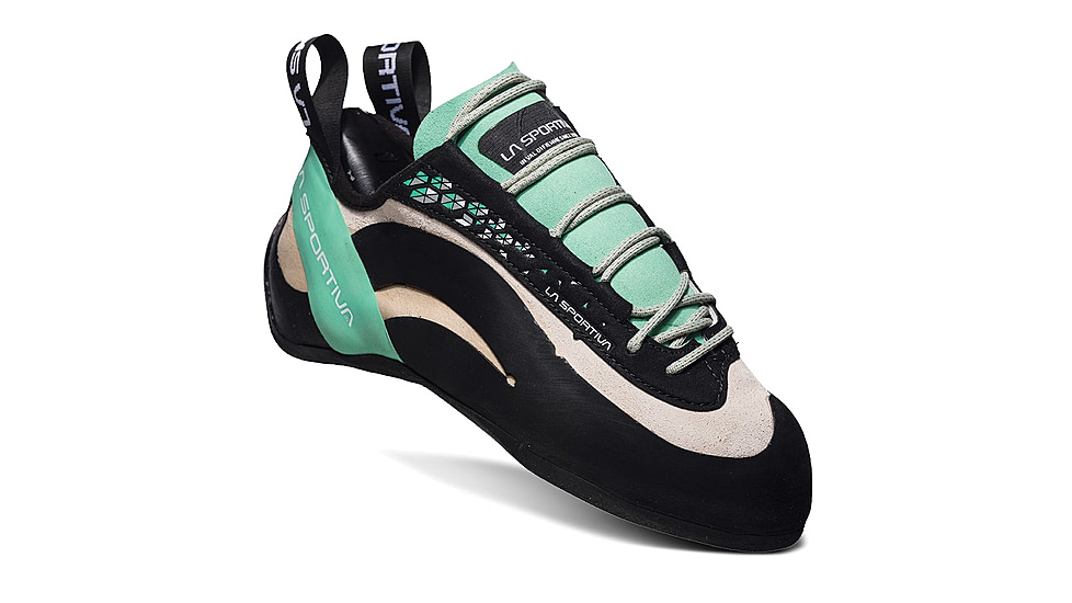 La Sportiva Miura Climbing Shoes - Womens, White/Jade Green, 39, ZFCS011-W00E04-39