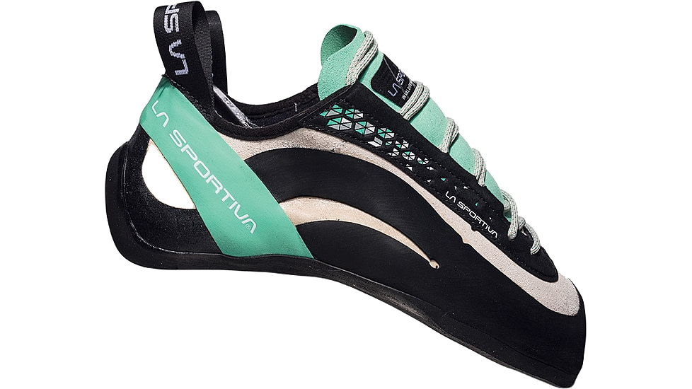 La Sportiva Miura Climbing Shoes - Womens, White/Jade Green, 39, ZFCS011-W00E04-39