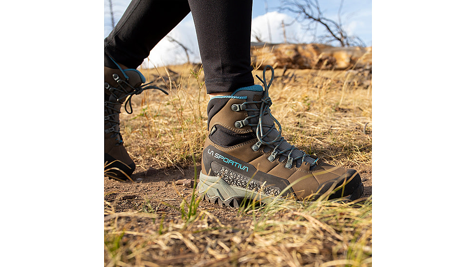 La Sportiva Nucleo High II GTX Hiking Shoes - Womens, Oak/Topaz, 40.5, 24Z-808624-40.5