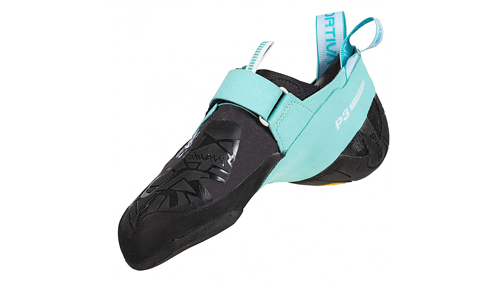 La Sportiva Skwama Vegan Climbing Shoes - Women's, Carbon/Turquoise, 35, ZFCS033-G00B16-35