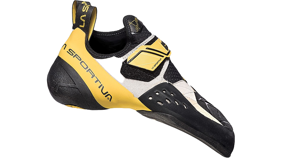 La Sportiva Solution Climbing Shoes - Mens, White/Yellow, 43.5, ZFCS013-W00Y00-43.5