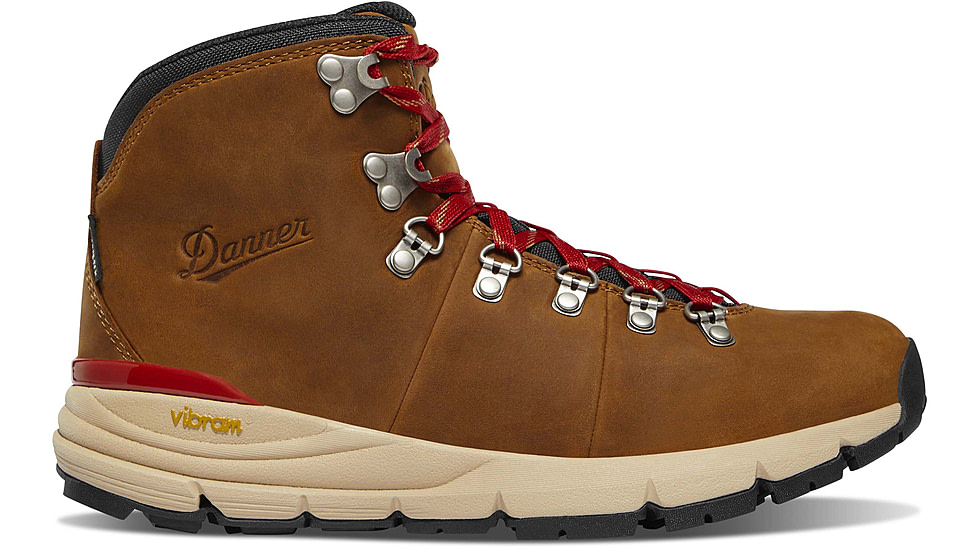 Danner Mountain 600 Leaf 4.5in Grizzly Brown/Rhodo Red GTX - Mens, Brown/Rhodo Red, 9, 62302-D-9