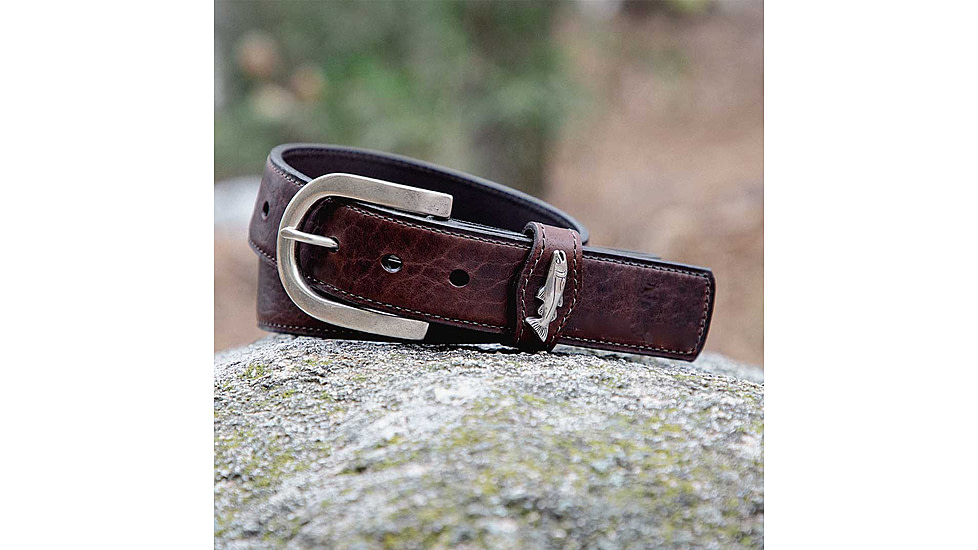 Lejon Big Fish Leather Belt - Mens, Mocha, 32, VB-66232-32
