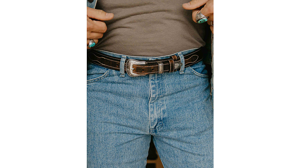 Lejon Crazy Ranger Leather Belt - Mens, Brown, 34, VA-64652-34