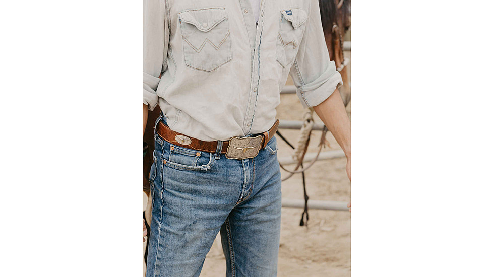 Lejon Texas Leather Belt - Mens, Brown, 40, VB-8102-40