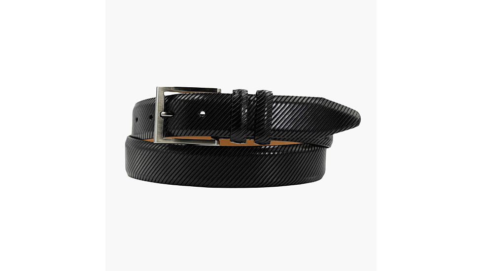 Lejon The Beveled Edge Leather Belt - Mens, Black, 44, L-14331-44