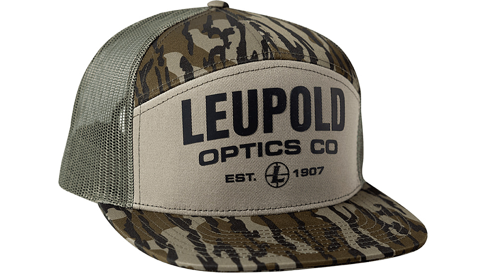 Leupold 7 Panel Trucker Hat, One Size, Mossy Oak Bottomland, 186779