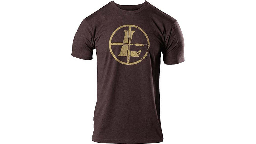 Leupold Distressed Reticle Tee - Mens, Espresso Heather, M, 181848