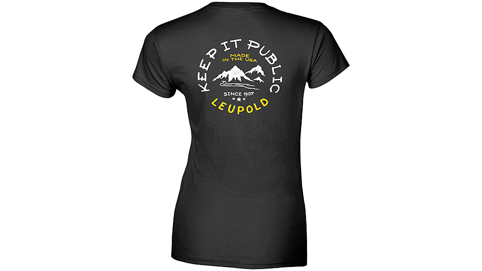 Leupold Keep It Public Premium Short Sleeve Shirt - Womens, Cotton/Poly Blend, Black, Large 175183