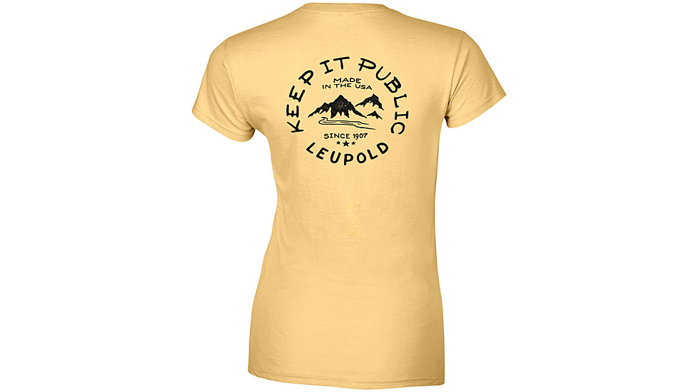 Leupold Keep It Public Premium Short Sleeve Shirt - Womens, Cotton/Poly Blend, Banana Cream, Medium 175187