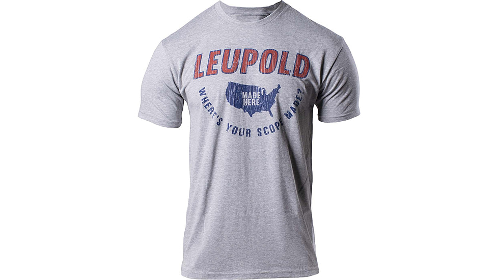Leupold Made Here Tee - Mens, Dark Heather, Large, 180433