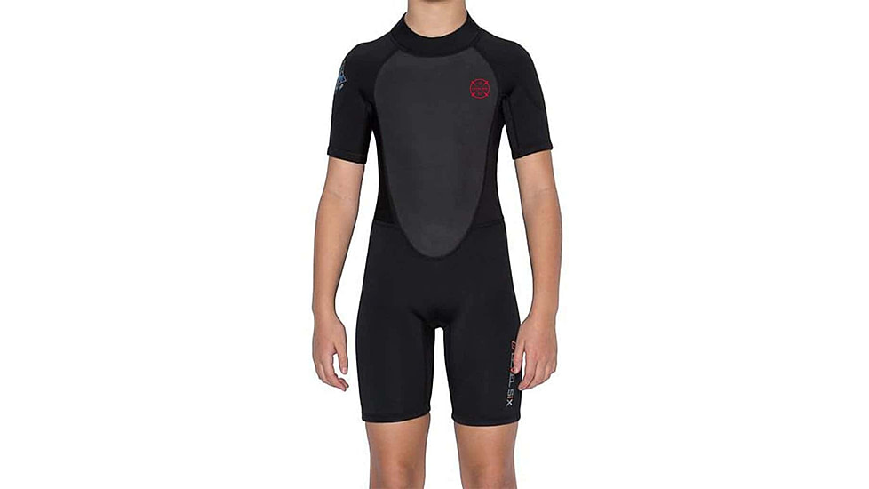 Level Six Youth Shorty Neoprene Wetsuits - Kids, Black, Size 8, GYT-JOSH-BK4-8