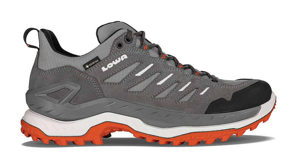 Lowa Innovo GTX Lo Hiking Shoes- Mens, Grey/Flame, 11.5, 197827043447