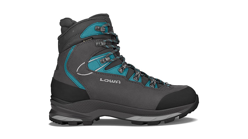 Lowa Mauria Evo GTX Hiking Shoes - Womens, Narrow, Anthracite/Turquoise, 7.5, 197827047773