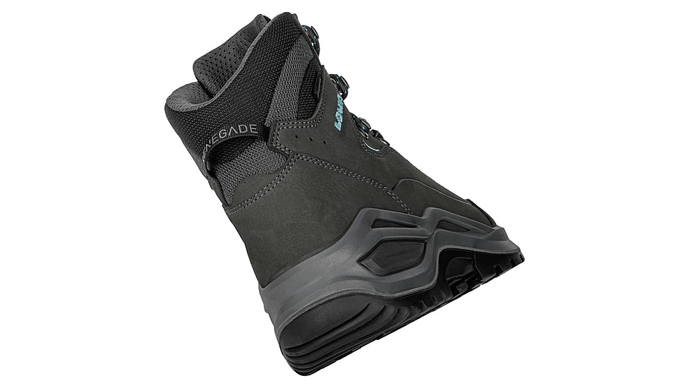 Lowa Renegade Evo GTX Mid Ws - Womens, Asphalt/Turquoise, 7, 197827027232