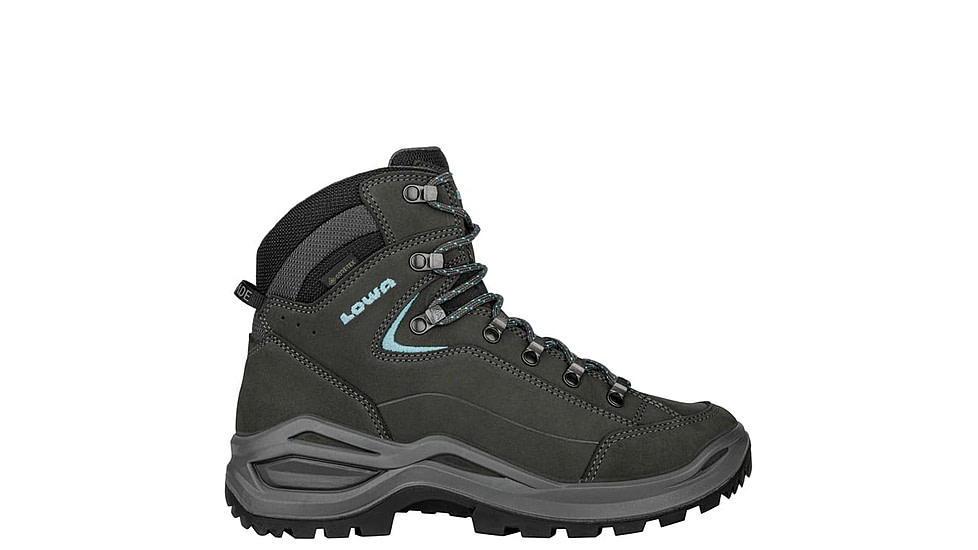 Lowa Renegade Evo GTX Mid Ws - Womens, Asphalt/Turquoise, 7, 197827027232