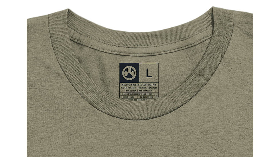 Magpul Industries Go Bang Parts Patch T-Shirt - Mens, Large, Cotton Polyester Blend, Olive Drab Green, MAG1526-316-L