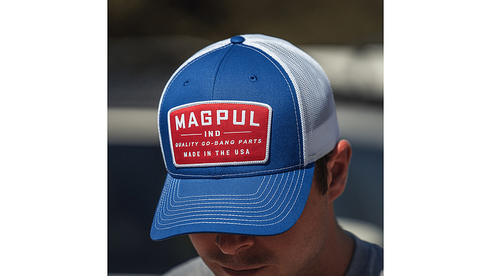Magpul Industries Go Bang Trucker Hat, Royal/White, OSFA, MAG1102-423