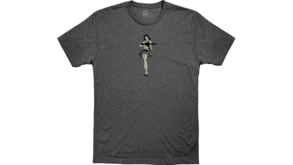 Magpul Industries Hula Girl CVC T-Shirt, Charcoal Heather, 2XL, MAG1117-011-2XL
