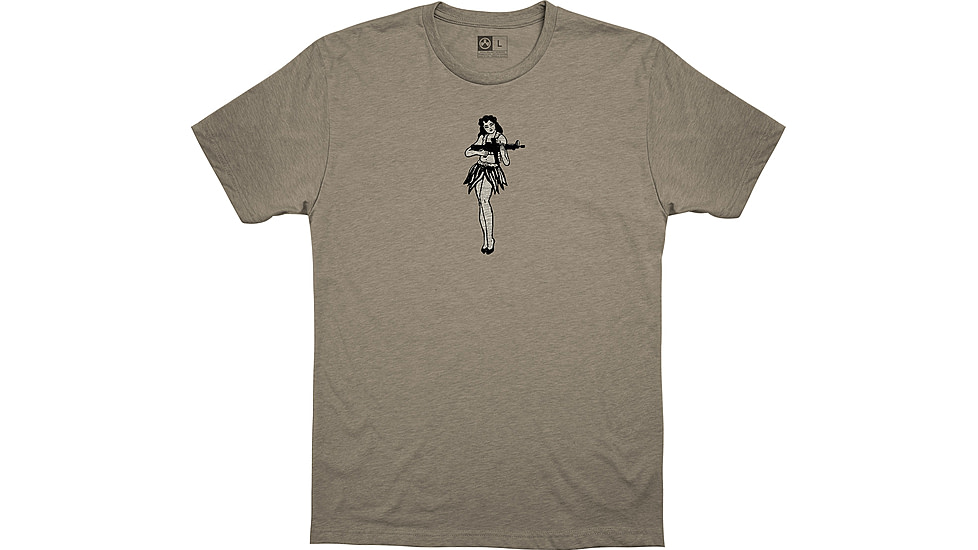 Magpul Industries Hula Girl CVC T-Shirt, Stone Gray, Small, MAG1117-039-S