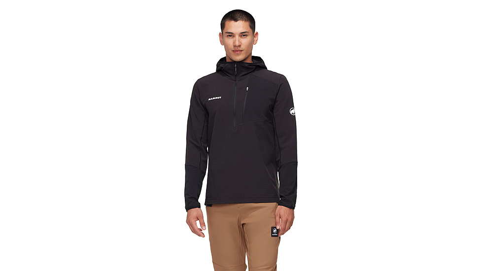 Mammut Madris Light ML Half Zip Hoody - Mens, Black, XL, 1014-06050-0001-116
