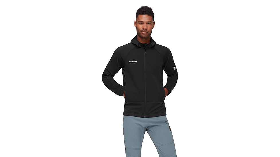 Mammut Massone ML Hooded Jacket - Mens, Black, XL, 1014-06190-0001-116